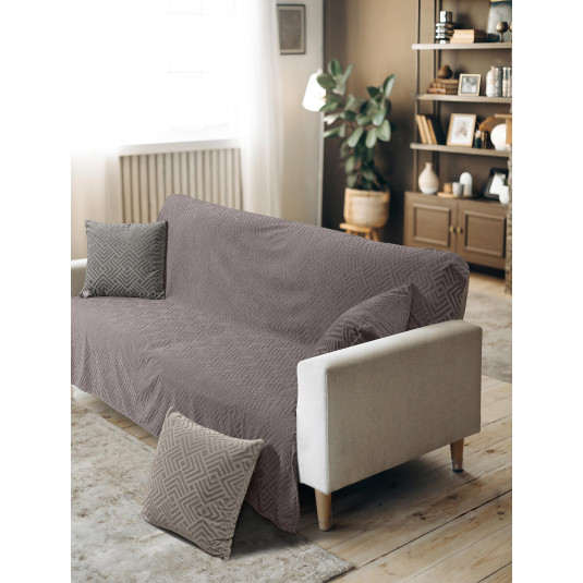 Ριχτάρι LAVIR TAUPE Taupe Ριχτάρι διθέσιου καναπέ: 180 x 250 εκ. MADI