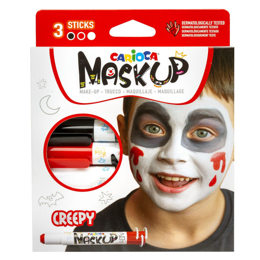 Βαφές Προσώπου 3τεμ Carioca Maskup (Κόκκινο-Άσπρο-Μαύρο)  Carnavalista 232768 3-2748
