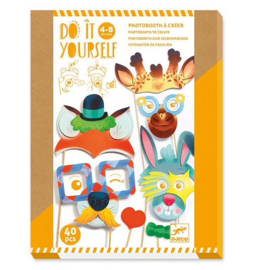 Djeco DIY Φτιάχνω μάσκες για Photobooth "Φατσούλες ζωάκια"