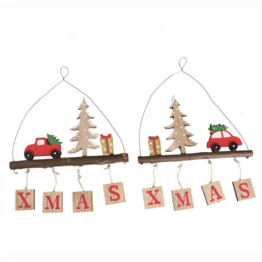 Κρεμαστό XMAS αυτοκίνητο 30εκ.(2σχ.)