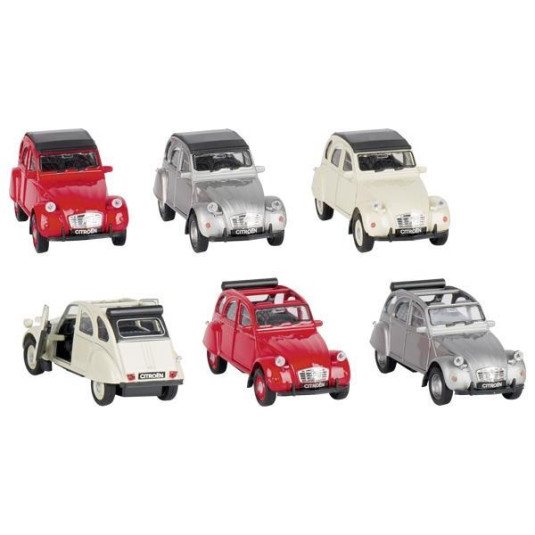 Goki αυτοκινητάκια μεταλλικά "Citroen 2CV" 1:34-39 σε 6 σχέδια - 12 ΤΕΜ