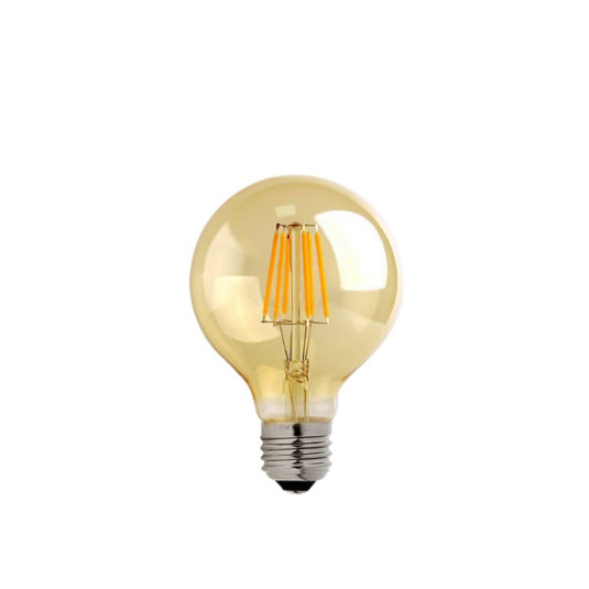Λαμπτήρας LED G80 Bulb  4W E27 2700K 200-220V amber