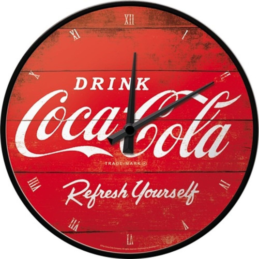 Nostalgic Ρολόι Τοίχου 'Coca-Cola - Logo Red Refresh Yourself'