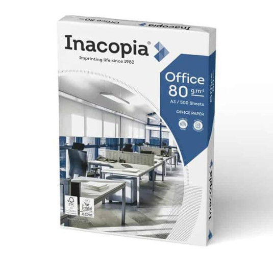 Inacopia φωτοαντιγραφικό χαρτι Α3 500 φυλλα 80γρ. - 5 ΤΕΜ