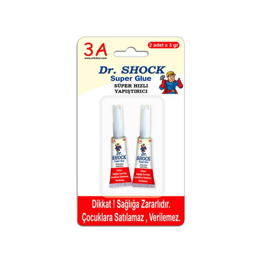 Dr Shock κόλλα στιγμής 2x3gr,  (τύπου logo) - 6 ΤΕΜ