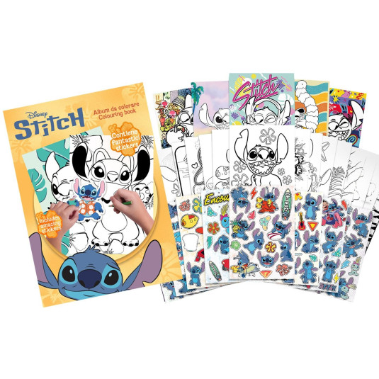 Βιβλίο Ζωγραφικής με 80 Αυτοκόλλητα Stitch 31x23cm Stitch 50-3610