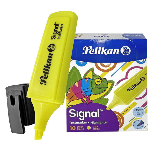 Μαρκαδόρος Υπογραμμίσεως Κίτρινος Pelikan Signal  JustNote 80913 - 10 ΤΕΜ 60-893