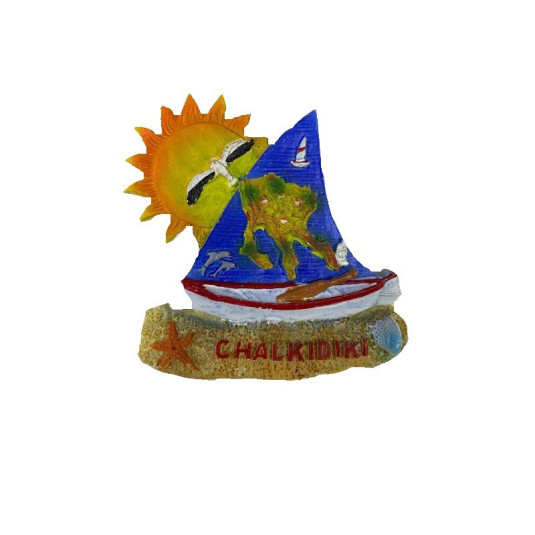 Tουριστικό μαγνητάκι Souvenir - Σετ 12pcs - Chalkidiki - 678093