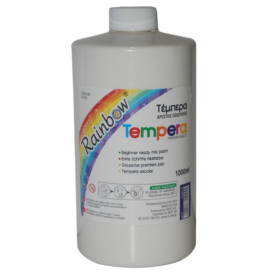 Rainbow τέμπερα λευκή 1000ml