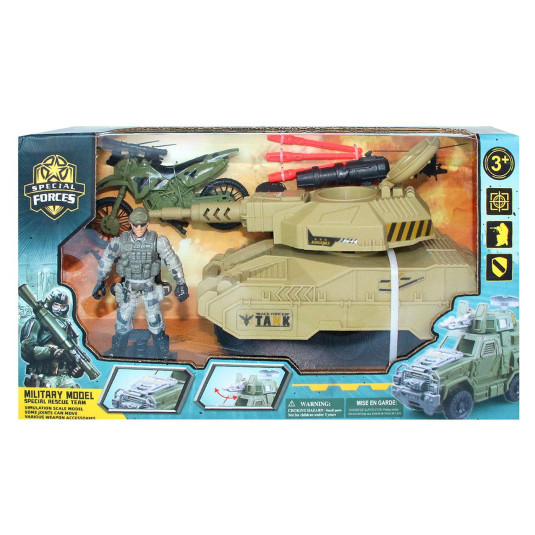 Στρατιωτικό Τανκ + Μότο 32x18x11cm ToyMarkt 913559 71-3539