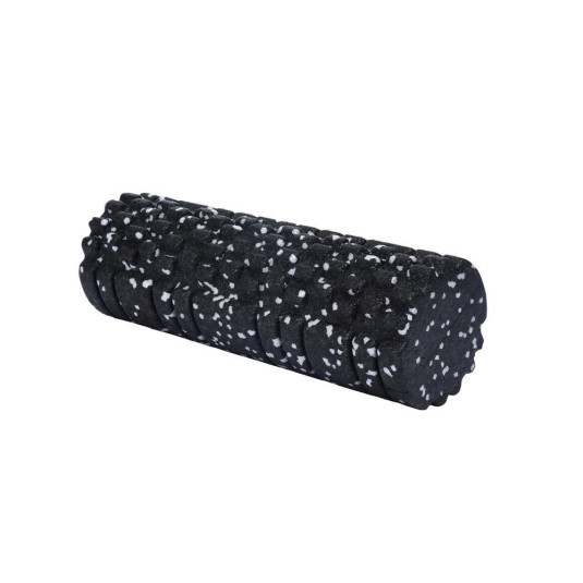 Foam roller γυμναστικής μαύρο λευκό Υ33xØ14εκ.