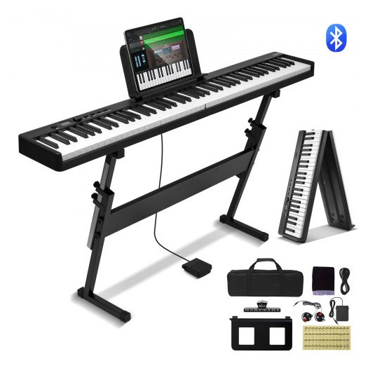 VEVOR  Πτυσσόμενο Πιάνο 88 Πλήκτρων Bluetooth MIDI με Βάση  ZDSMGQ88JHSY62I1IV9