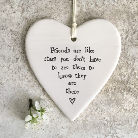 Καρδιά πορσελάνη 8,5x9,5 εκ. - Friends are… 