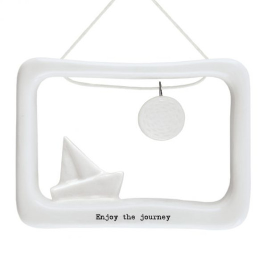 Πορσελάνινο κάδρο - Enjoy the journey 9εκ.