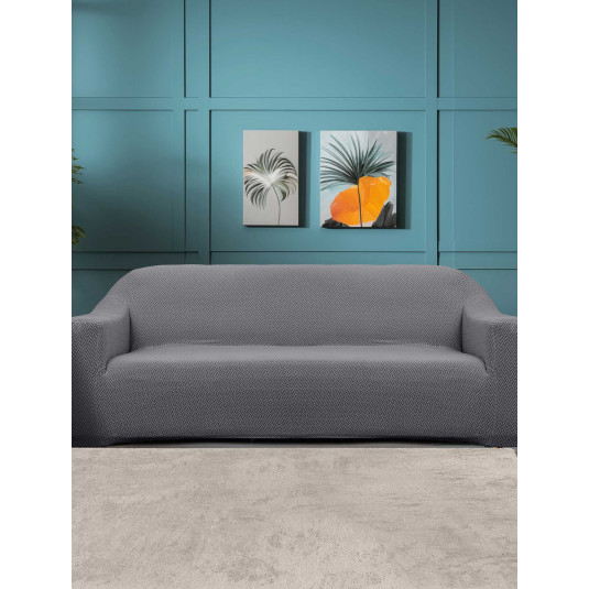 Ελαστικά καλύμματα καναπέ INTENSE LIGHT GREY Γκρι Ελαστικό κάλυμμα διθέσιου καναπέ MADI