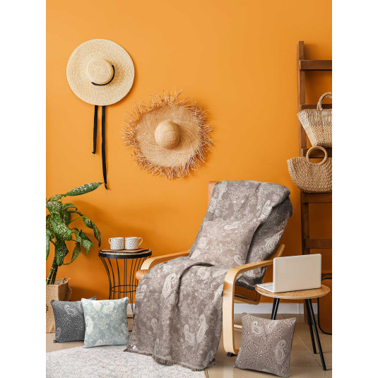 Ριχτάρι PAISLEY BROWN Καφέ Ριχτάρι διθέσιου καναπέ: 170 x 250 εκ. MADI