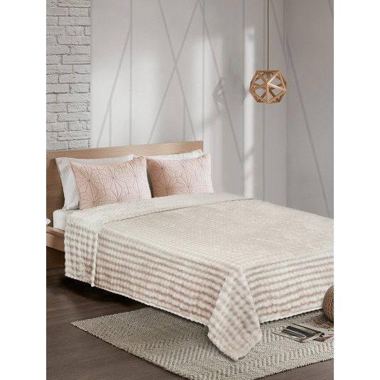 Κουβέρτα Fleece PUFFELLA BEIGE Μπεζ Κουβέρτα μονή: 160 x 220 εκ. MADI