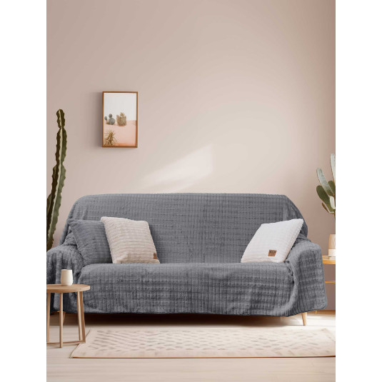 Ριχτάρι RAYS GREY Γκρι Ριχτάρι πολύθρονας: 180 x 180 εκ. MADI