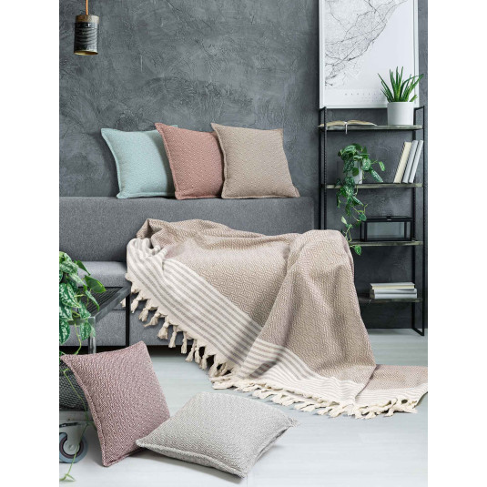 Ριχτάρι TENT BEIGE Μπεζ Ριχτάρι διθέσιου καναπέ: 170 x 250 εκ. MADI