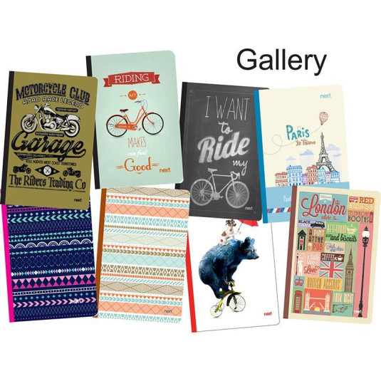Next gallery 360° τετράδιο flexi 17x25εκ. 2θεμ. 128σελ. - 10 ΤΕΜ