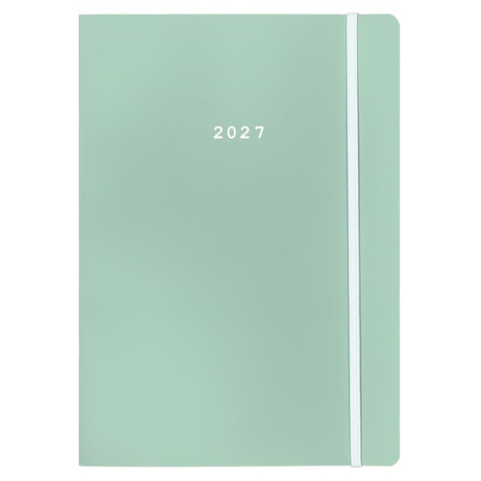 Next ημερολόγιο 2027 Pastel ημερήσιο flexi ανοιχτό πράσινο με λάστιχο 14x21εκ.