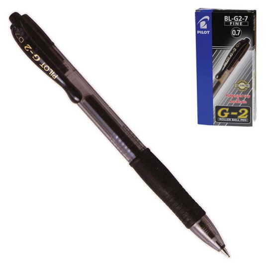 Pilot στυλό gel G2 fine μαύρο 0,7mm - 12 ΤΕΜ
