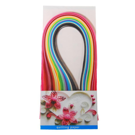 Quilling paper 4mm, 18χρώματα, 39εκ. μήκος - 6 ΤΕΜ