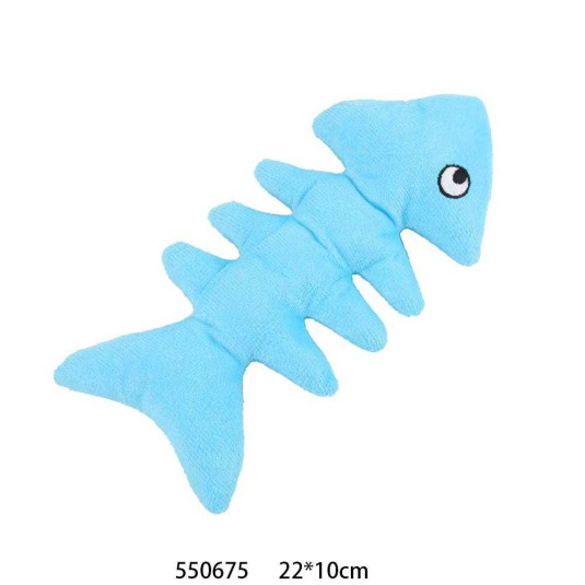 Λούτρινο παιχνίδι σκύλου ψάρι - 22x10cm - 12pcs - 550675