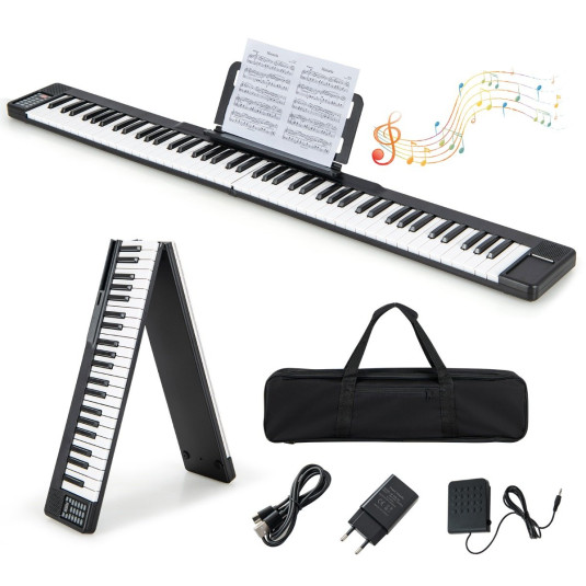 Costway  Φορητό Ψηφιακό Πιάνο 88 Πλήκτρων με Bluetooth & MIDI Υποστήριξη MU10097DE-DK