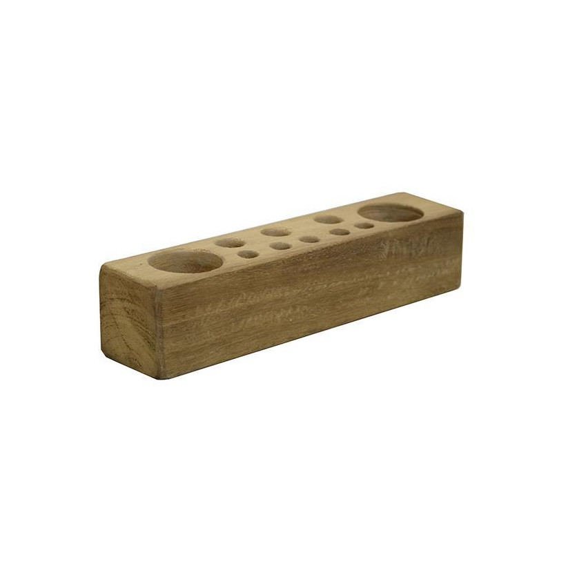 Μολυβοθήκη Nextdeco Tribeca ανακυκλωμένο ξύλο teak Y8x8x36εκ.