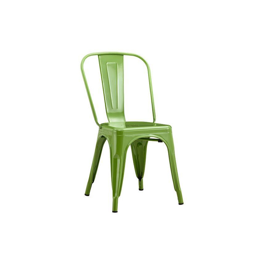 Καρέκλα μεταλλική Nextdeco Loft στοιβαζόμενη olive green 45x48xΥ85εκ