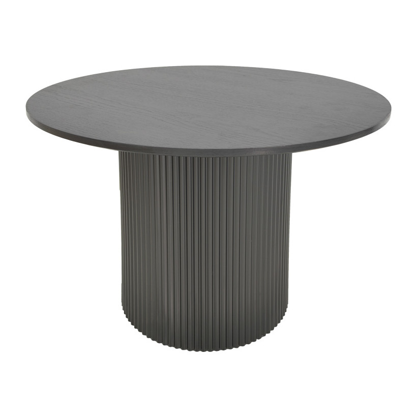 Τραπέζι Karulo  mdf σε μαύρη απόχρωση Φ120x76εκ