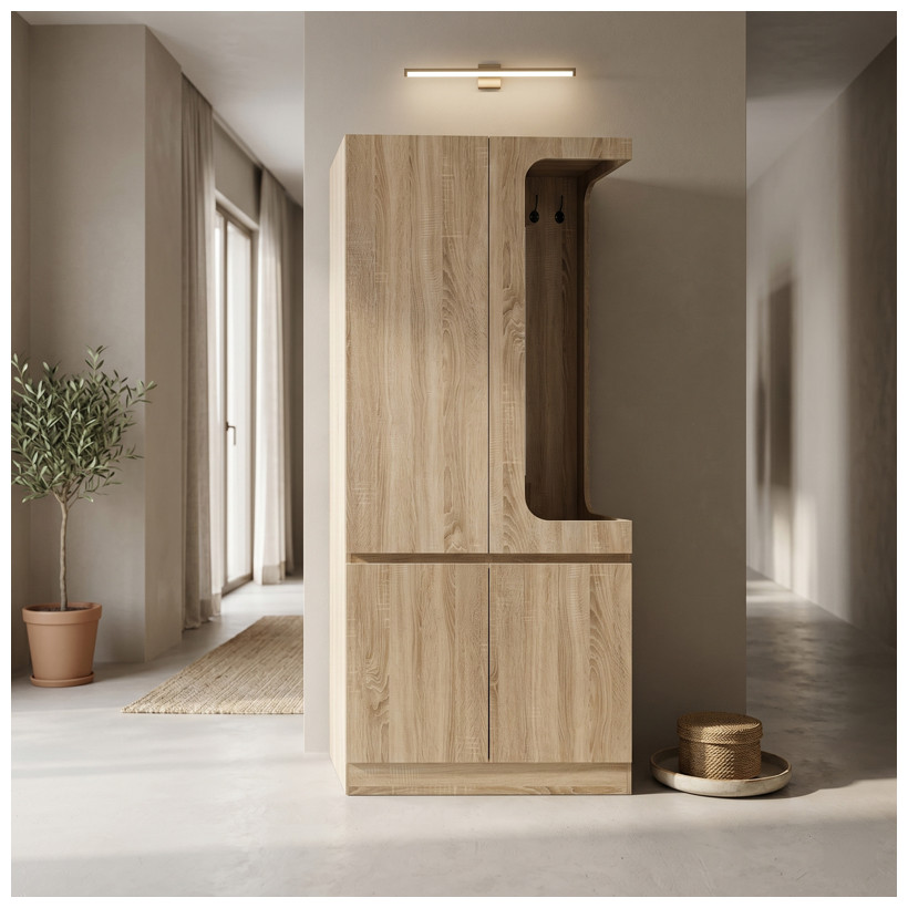 Έπιπλο εισόδου Feby   sonoma 80x50.5x190εκ