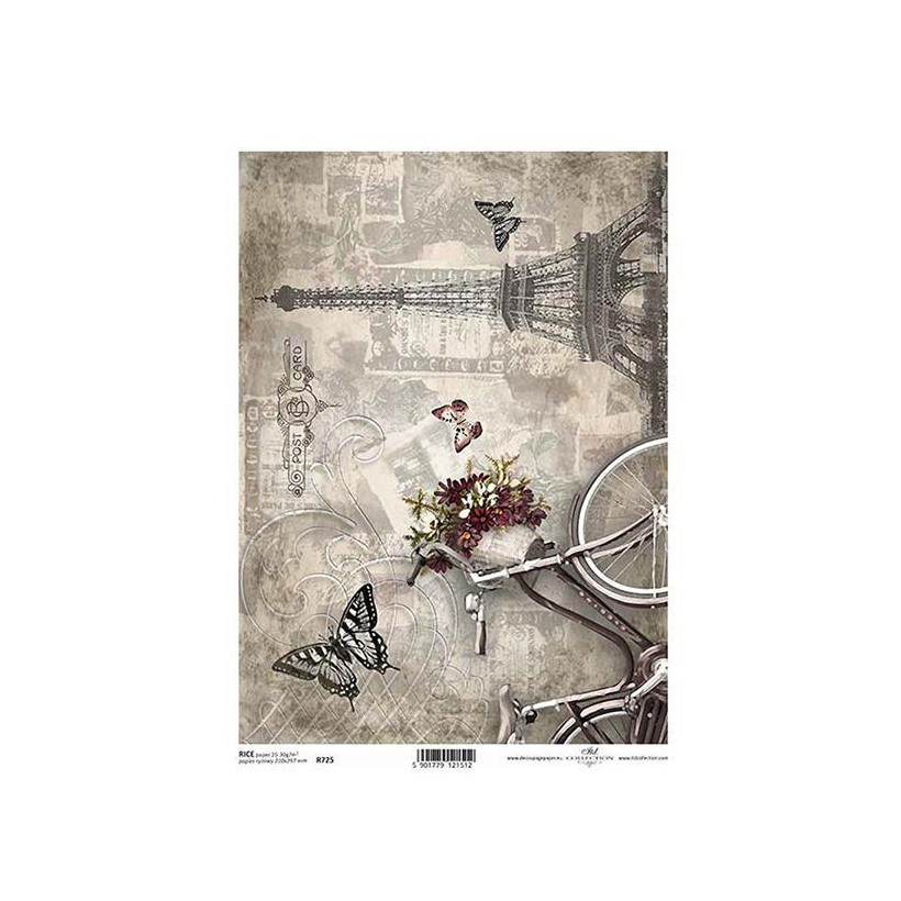 Ριζόχαρτο "Paris" 21x29εκ.   (ITD-R725) - 3 ΤΕΜ