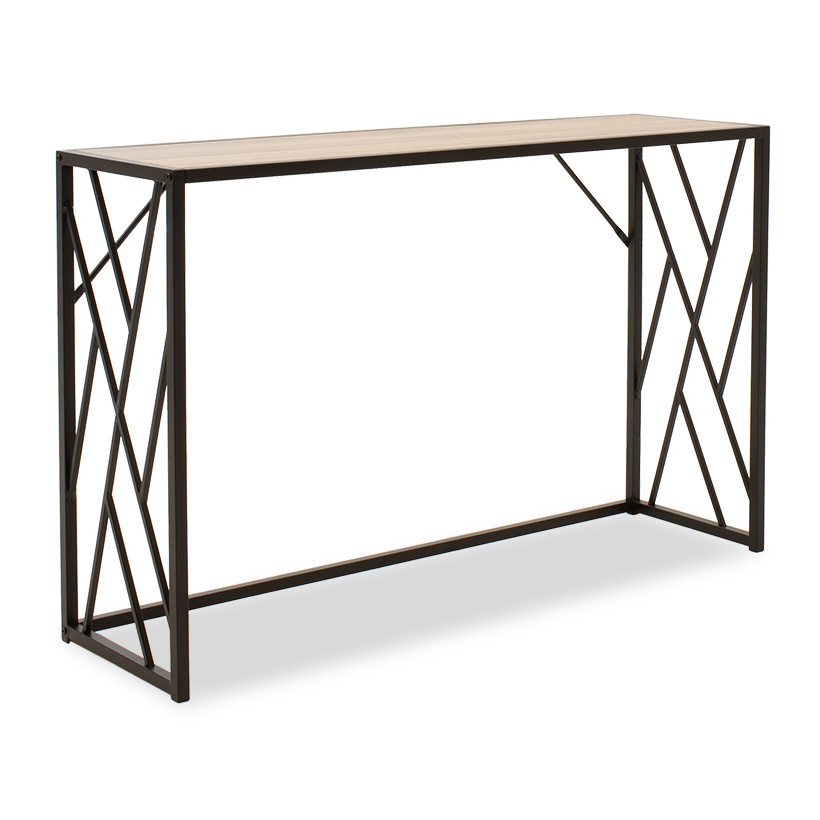 Κονσόλα Ivy  χρώμα καρυδί-μαύρο 120x35x75εκ
