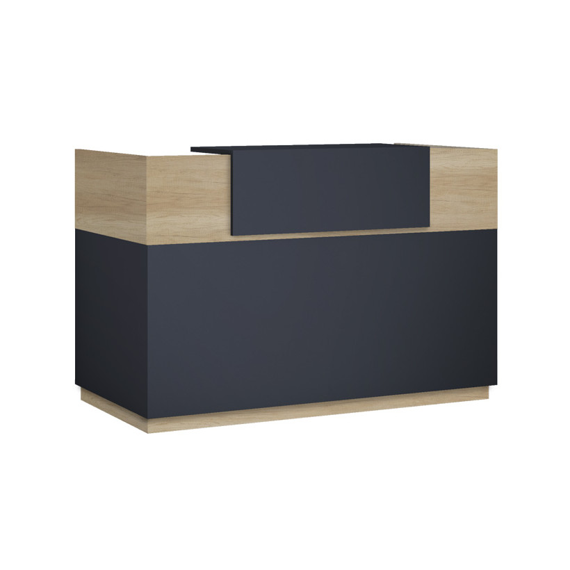 Γραφείο reception Lotus  σε χρώμα φυσικό - ανθρακί 140x70x110εκ