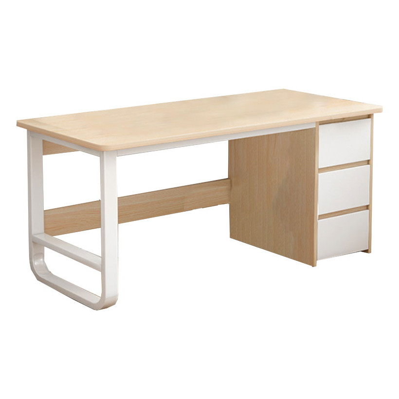Γραφείο Salto  με συρταριέρα MDF φυσικό-λευκό 120x48x74εκ