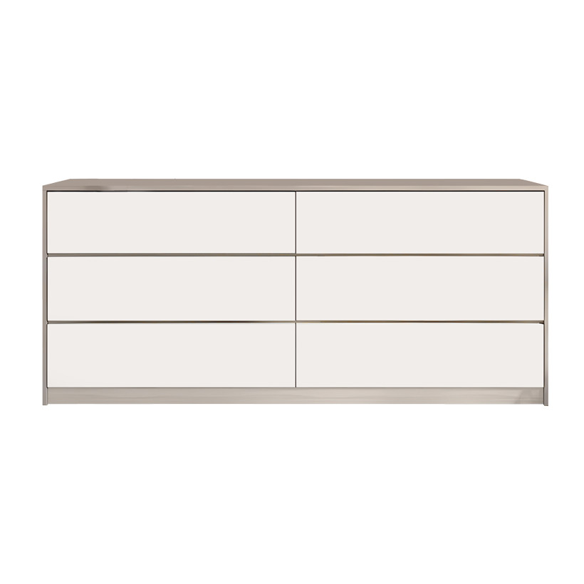 Συρταριέρα Kuanger  σε λευκή-φυσική απόχρωση 120x40x70εκ
