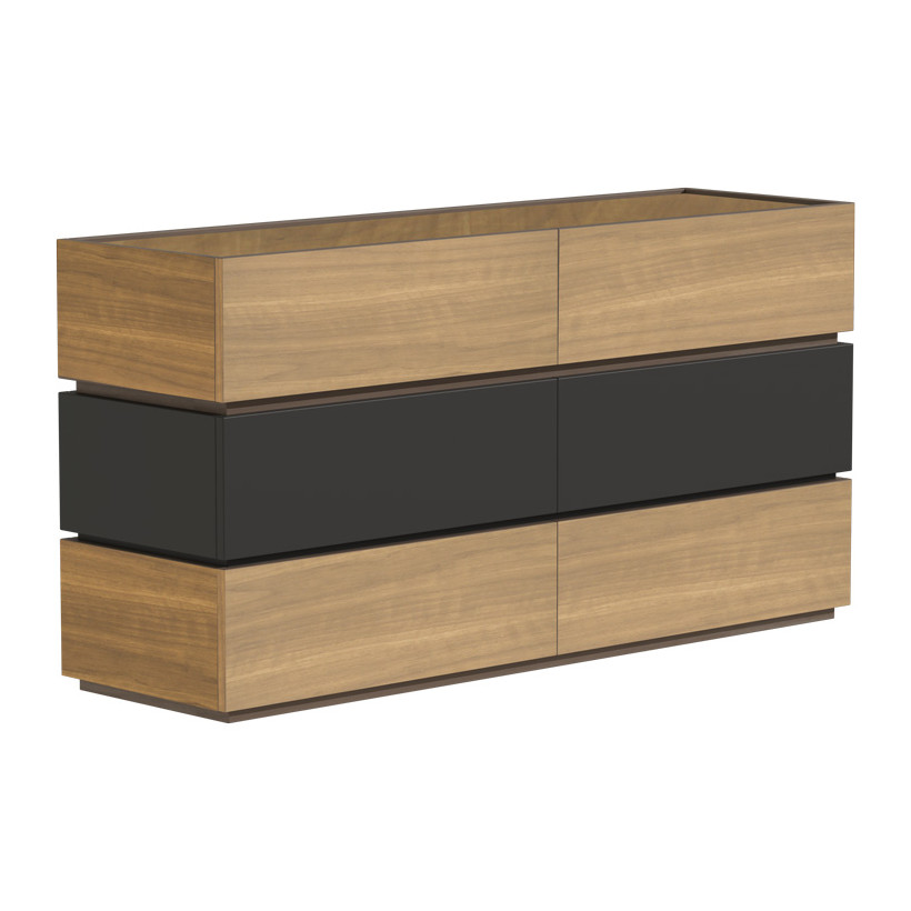 Συρταριέρα Sonlen  mdf σε ανθρακί-sonoma απόχρωση 120x40x72εκ