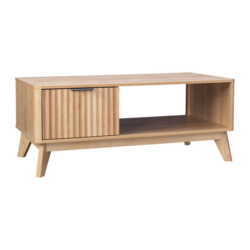 Τραπέζι σαλονιού Hamea  mdf σε φυσική απόχρωση 110x55,2x45εκ