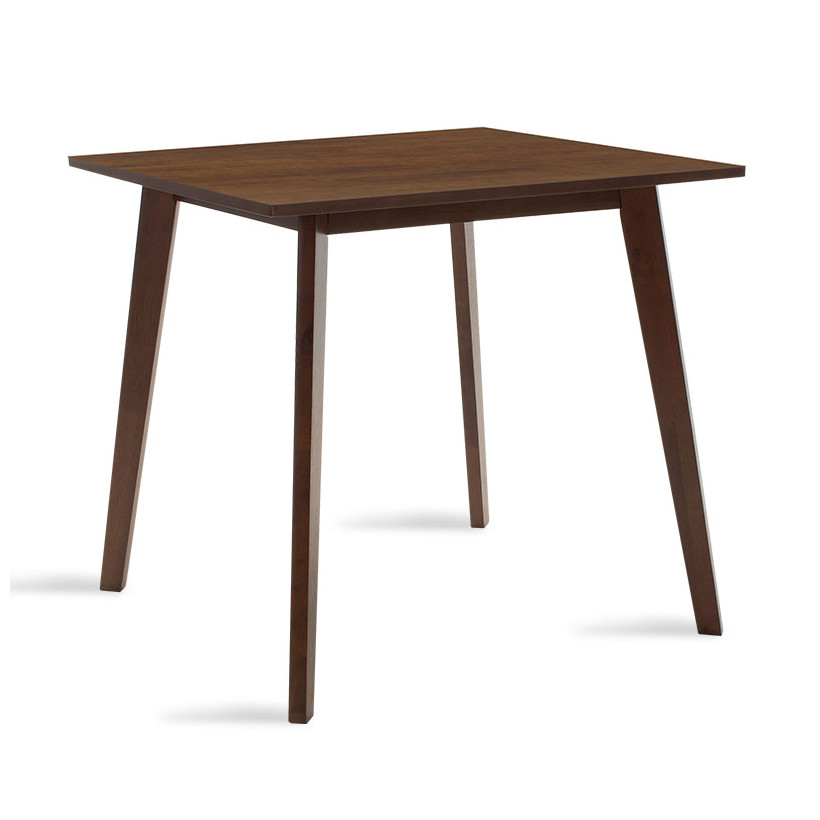 Τραπέζι Benson  MDF σε καρυδί απόχρωση 80x80x75εκ