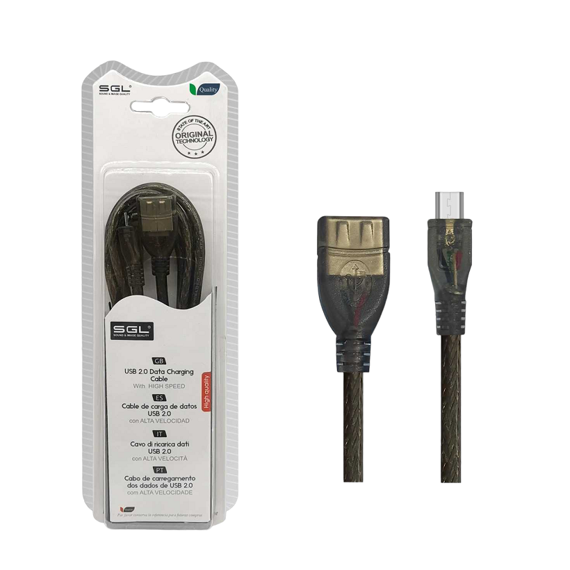 Καλώδιο φόρτισης & data - 21S - USB-A female/Micro USB - 1.5m - 097510