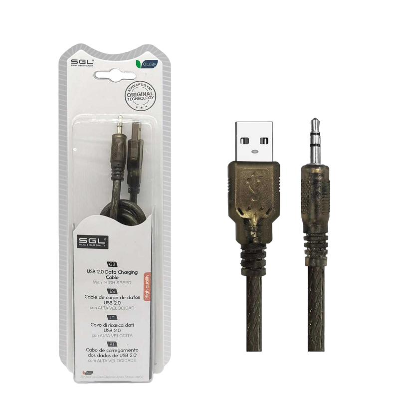 Καλώδιο ήχου - 1S01 - USB-A male/Jack 3.5mm male - 1.5m - 097541