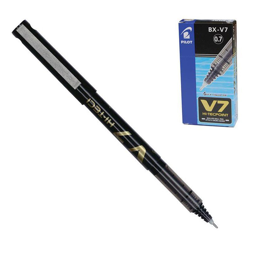 Pilot πενάκι V7 μαύρο - 12 ΤΕΜ