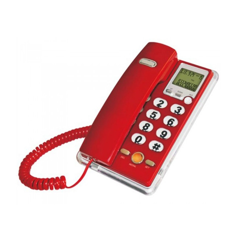 Ενσύρματο σταθερό τηλέφωνο - OHO 208 - 102082 - Red
