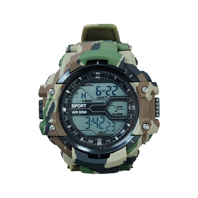 Ψηφιακό ρολόι χειρός - D8338 - Dash - 115172 - Army Brown