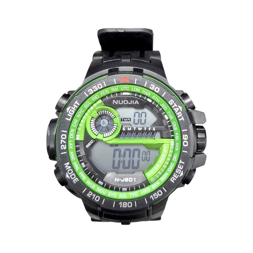 Ψηφιακό ρολόι χειρός - NJ801 - Nuojia - 115180 - Black/Green