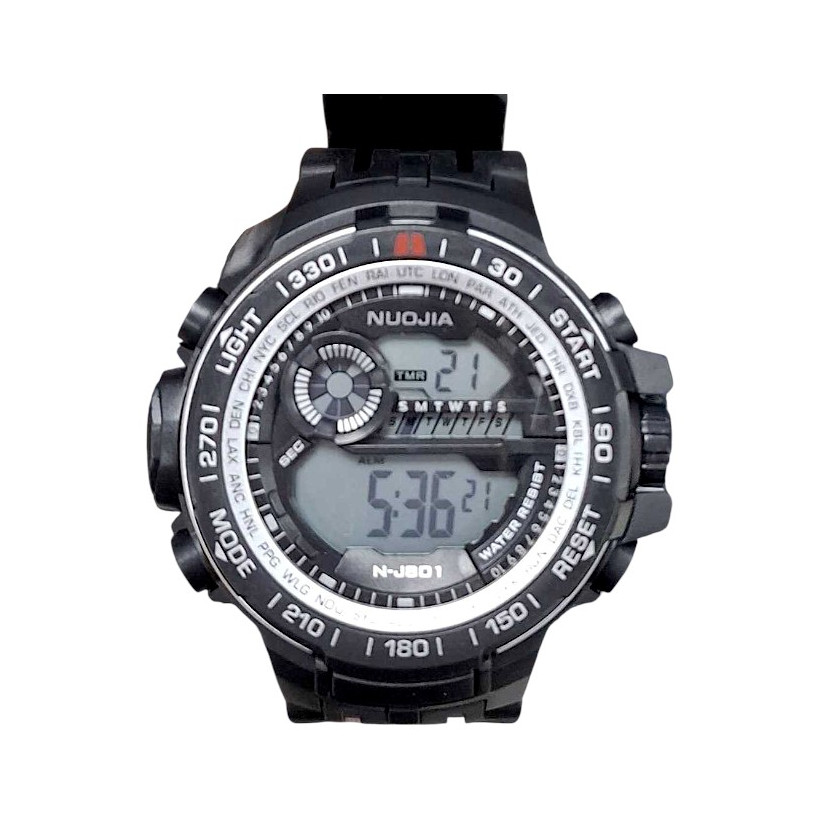 Ψηφιακό ρολόι χειρός - NJ801 - Nuojia - 115180 - Black/Silver