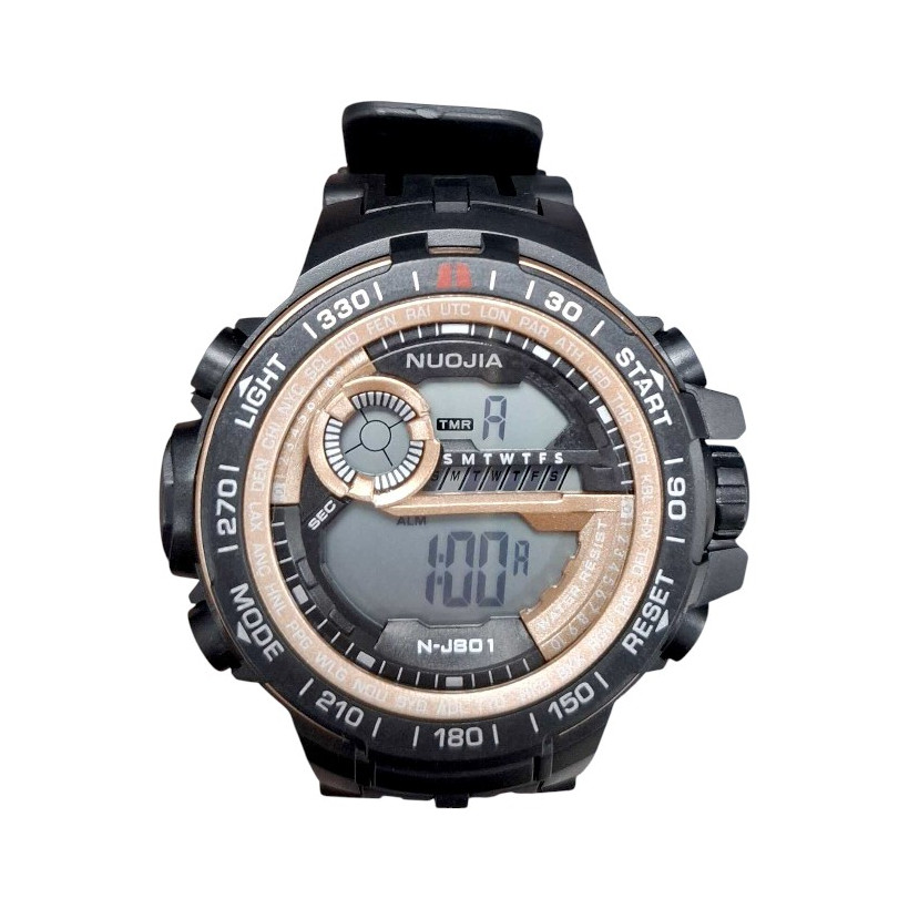 Ψηφιακό ρολόι χειρός - NJ801 - Nuojia - 115180 - Black/Gold