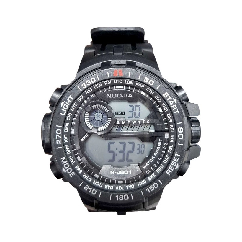 Ψηφιακό ρολόι χειρός - NJ801 - Nuojia - 115180 - Black/Black